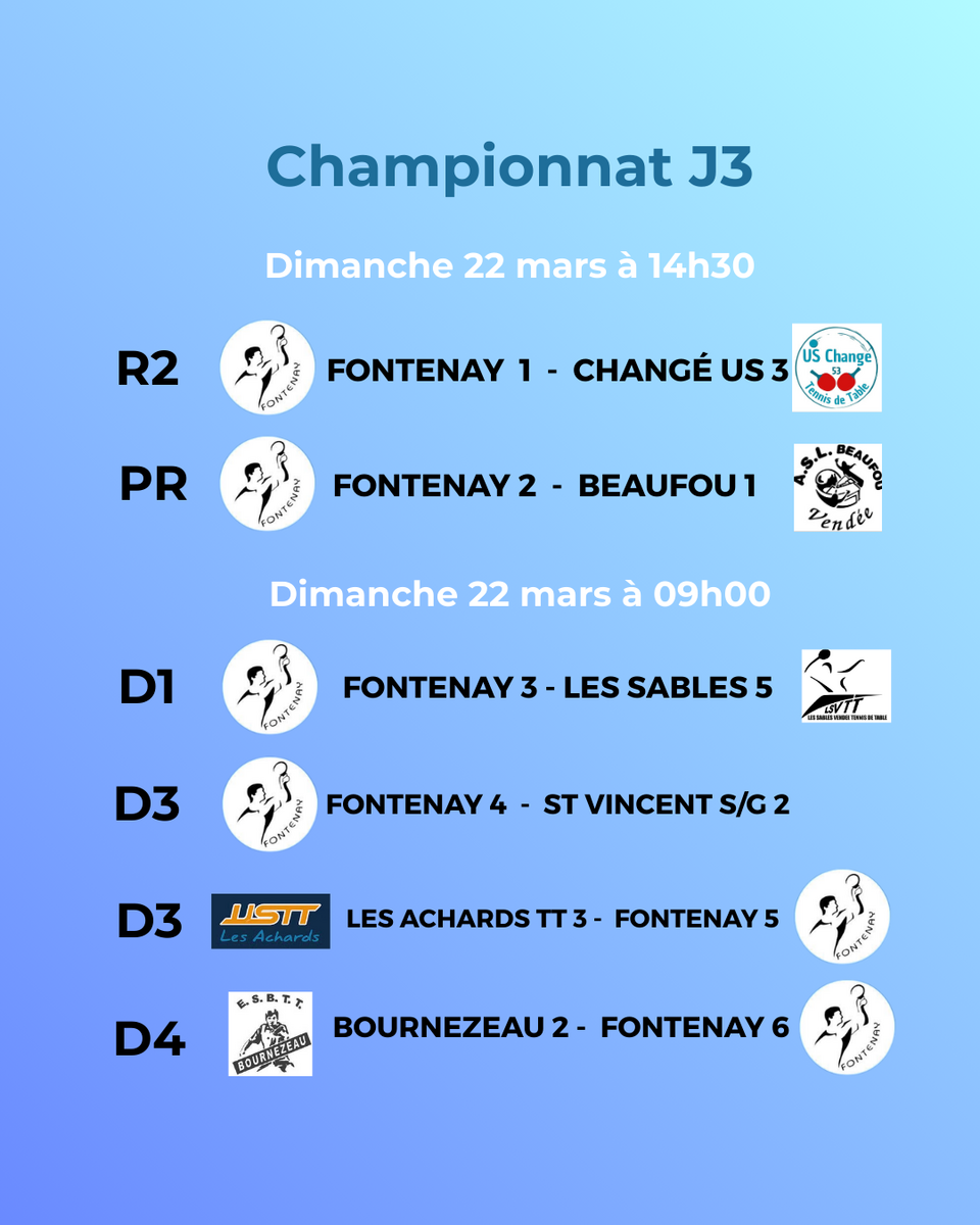 3ème journée de championnat