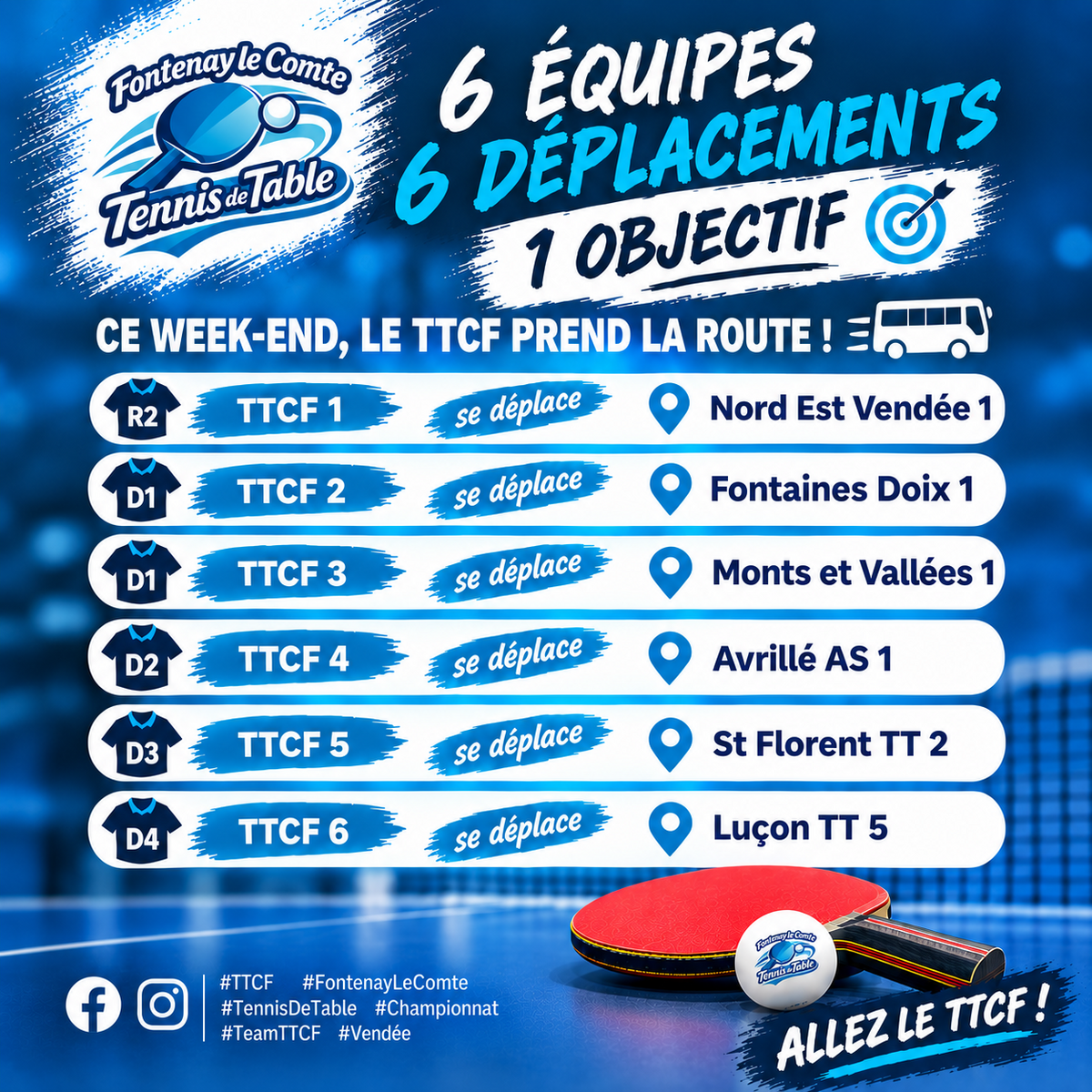 1ère journée de championnat Séniors