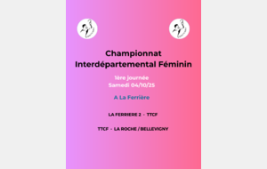 Championnat interdépartemental Féminin 1ère journée