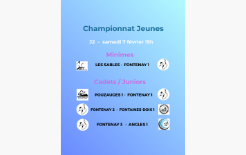 Championnat jeunes 2ème journée