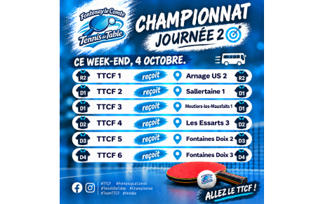 2ème journée - championnat Séniors